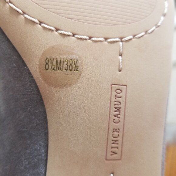 Vince Camuto Bevian Suede Ballet Flats Ankle Strap - Picture 5 of 5